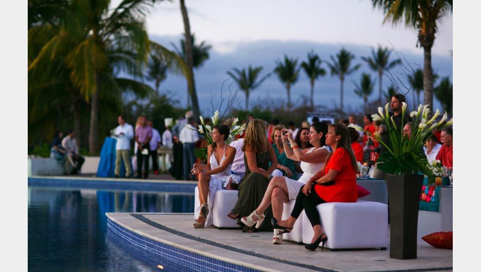 Resort pool party